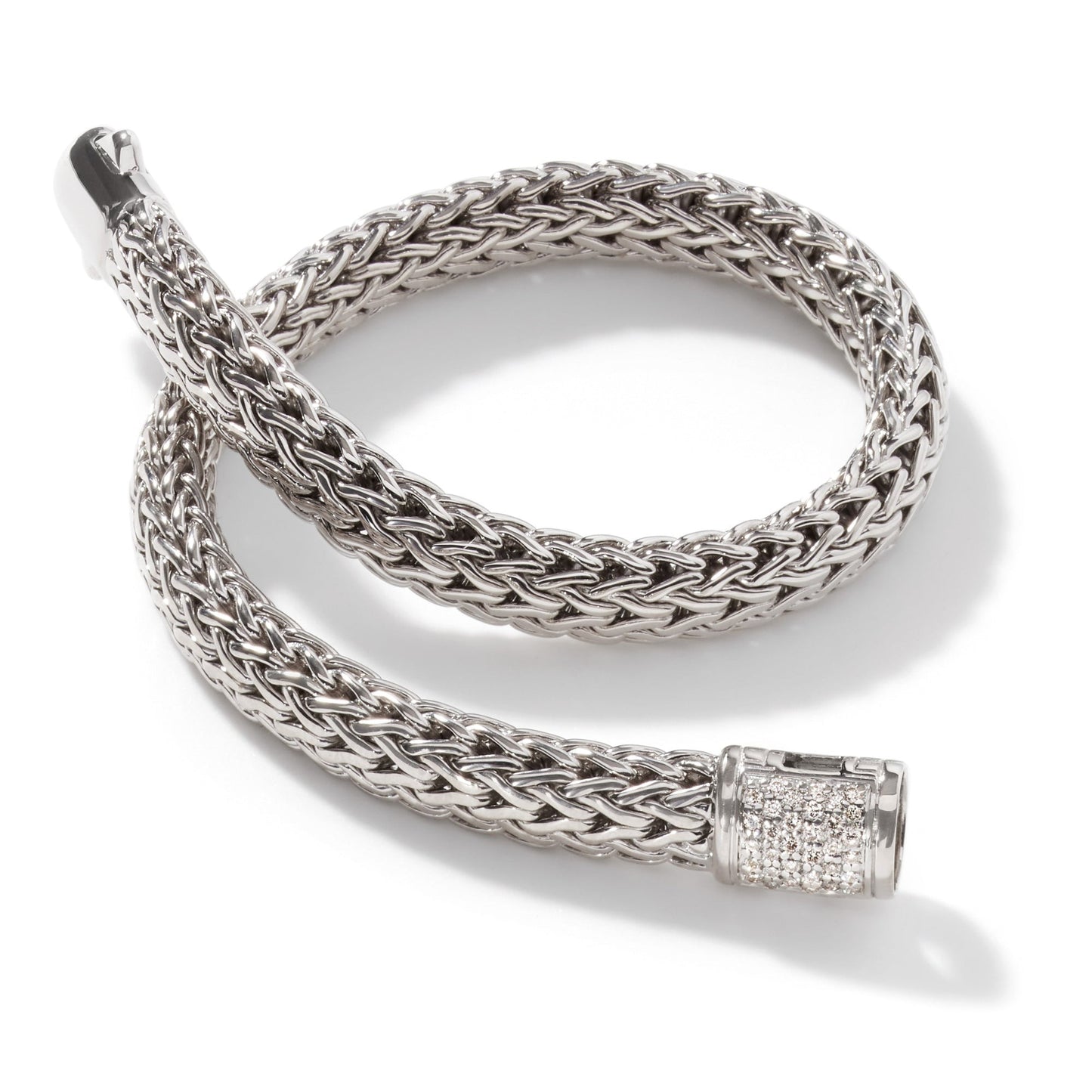 John Hardy Sterling Silver Icon Bracelet With Diamonds - Diamond Bracelets