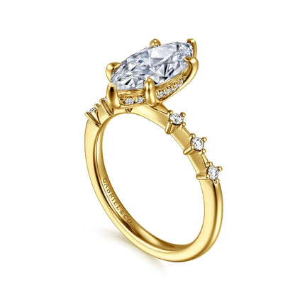 Gabriel & Co. Marquise Semi-Mount Engagement Ring - Diamond Semi-Mount Rings