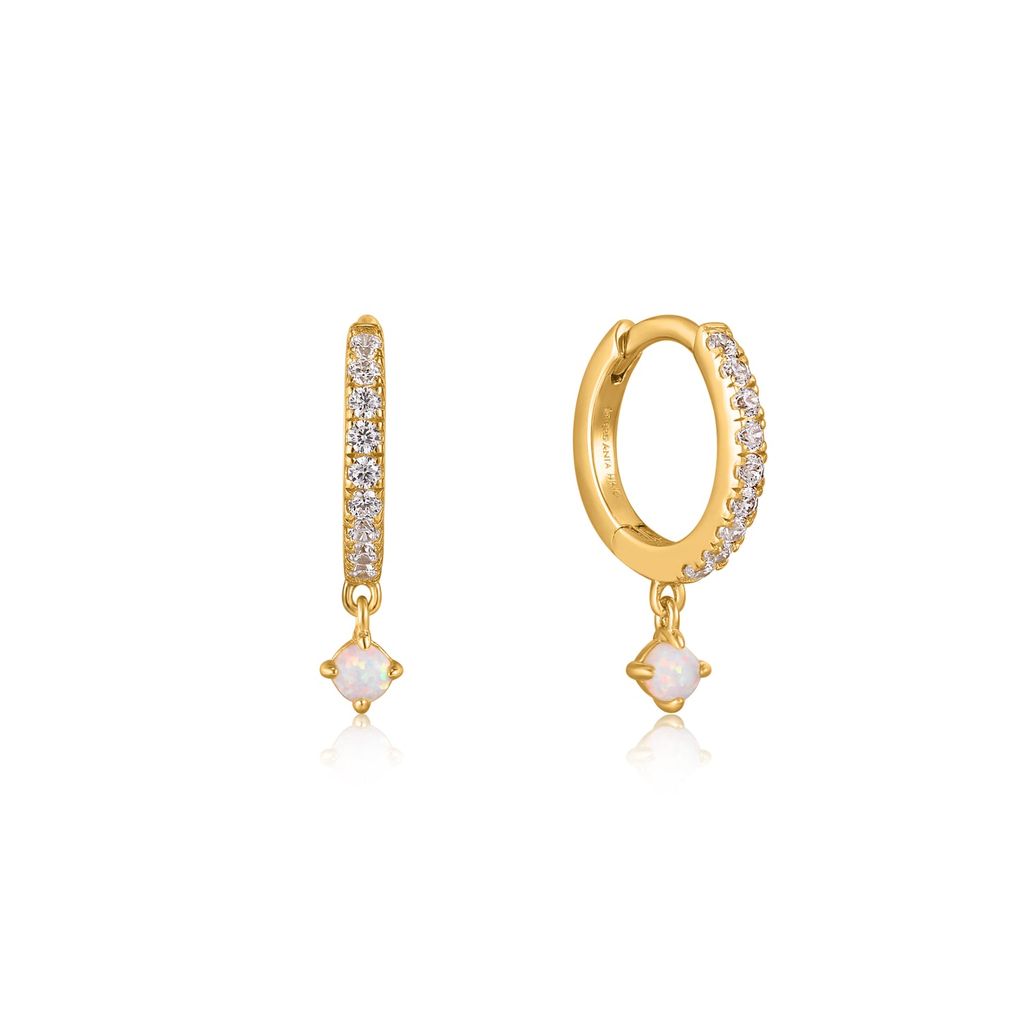 Ania Haie Sparkle Kyoto Opal Drop Huggie Hoop Earrings