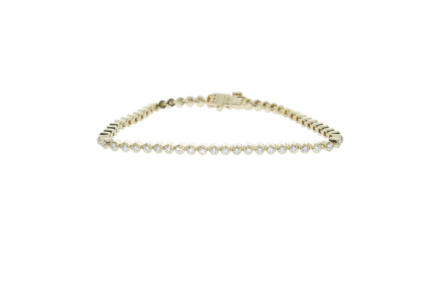 Yellow Gold Diamond Tennis Bracelet