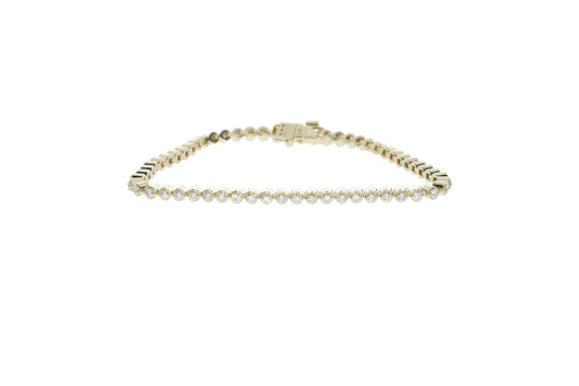 Yellow Gold Diamond Tennis Bracelet - Diamond Bracelets