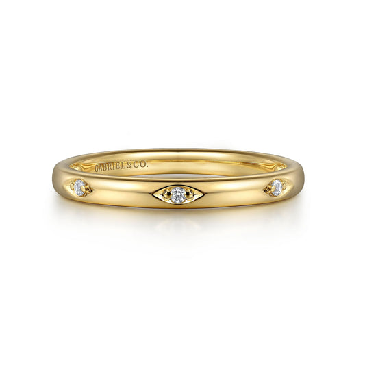 Gabriel & Co. Yellow Gold Diamond Ring