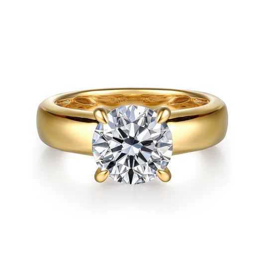 Gabriel & Co. Yellow Gold Semi-Mount Engagement Ring