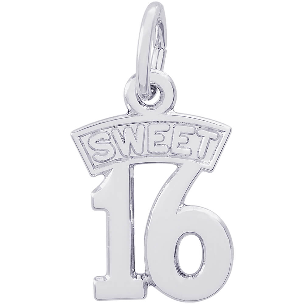 Sterling Silver Sweet 16 Charm