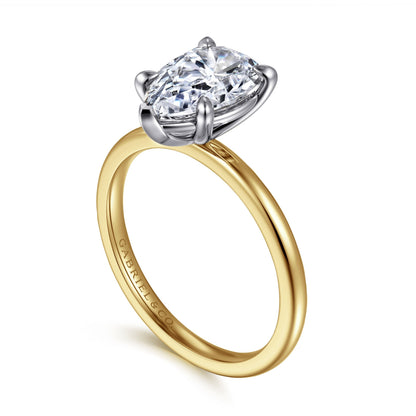Gabriel & Co. Pear Semi-Mount Engagement Ring - Diamond Semi-Mount Rings