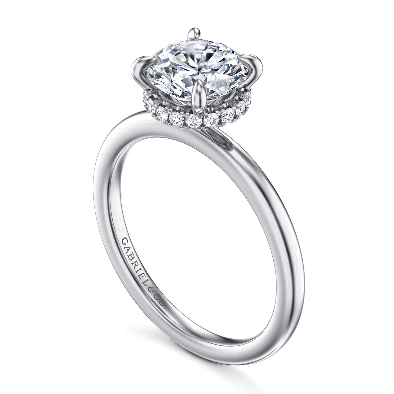 Gabriel & Co. Round Semi-Mount Engagement Ring - Diamond Semi-Mount Rings