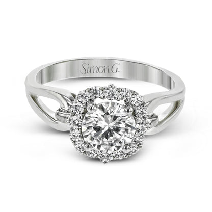 Simon G Halo Engagement Ring - Diamond Semi-Mount Rings