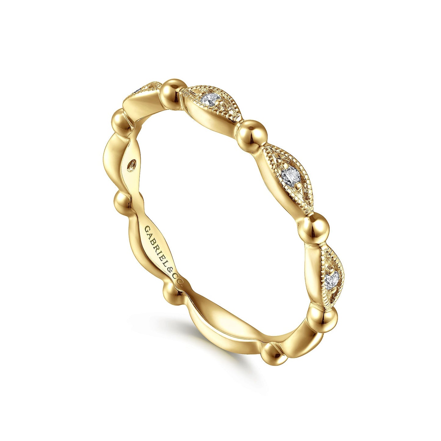 Gabriel & Co. Yellow Gold Stackable Band