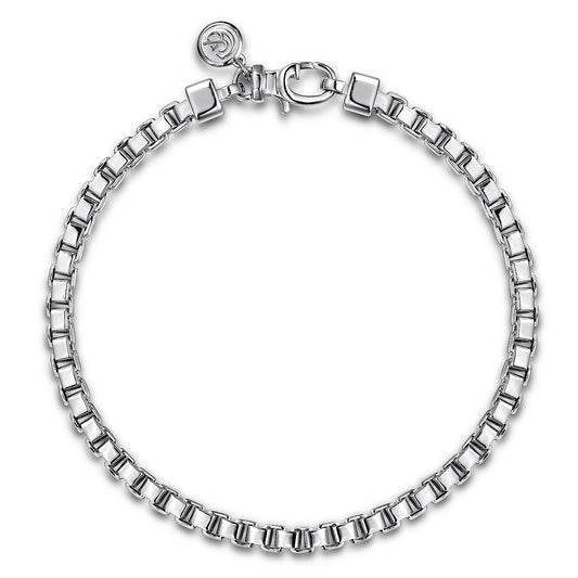 Gabriel & Co Sterling Silver 4mm Solid Box Chain Bracelet