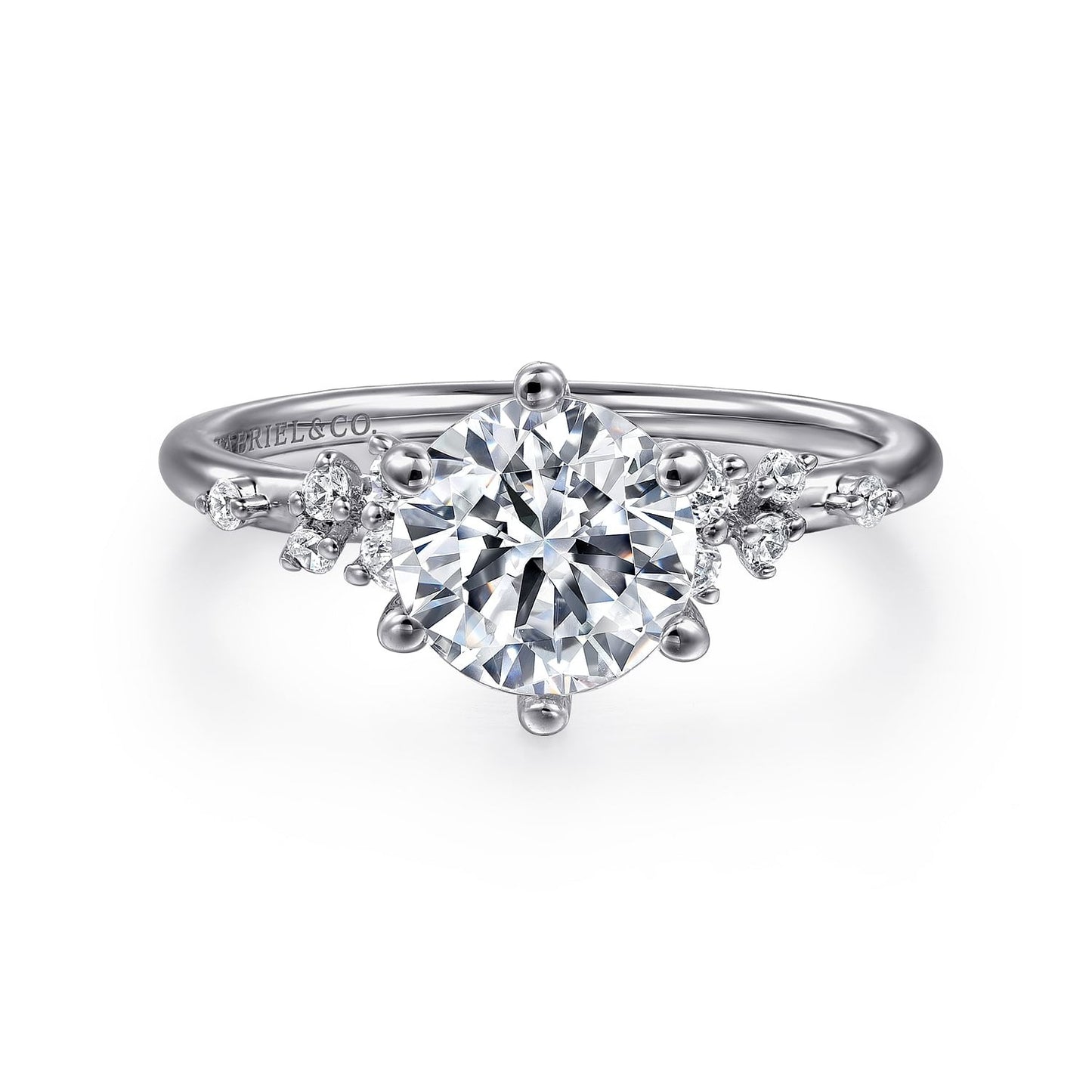 Gabriel & Co. Round Semi-Mount Engagement Ring - Diamond Semi-Mount Rings