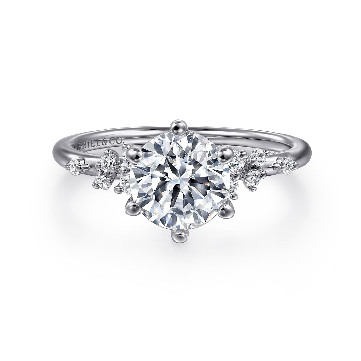 Gabriel & Co. Round Semi-Mount Engagement Ring - Diamond Semi-Mount Rings