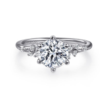 Gabriel & Co. Round Semi-Mount Engagement Ring - Diamond Semi-Mount Rings