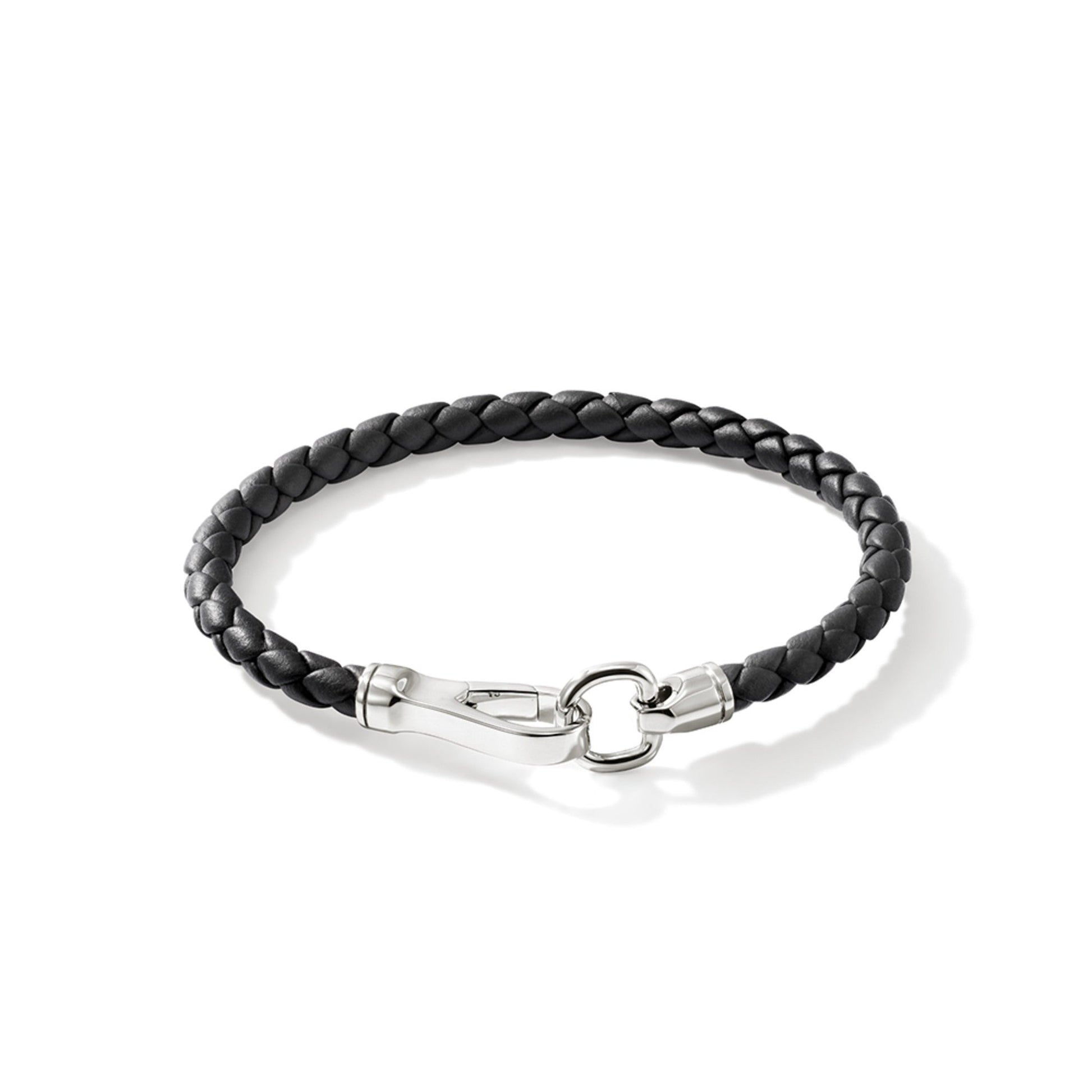 John Hardy Sterling Silver And Leather Hook Clasp Bracelet - Silver Bracelets