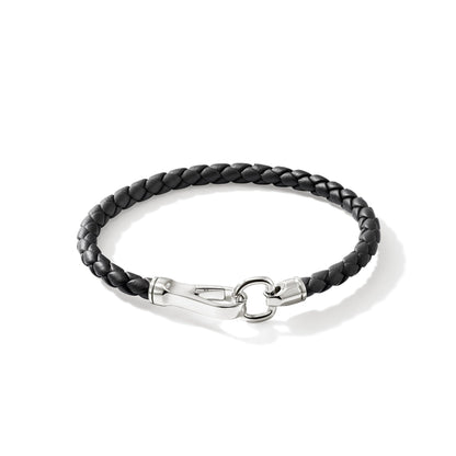John Hardy Sterling Silver And Leather Hook Clasp Bracelet - Silver Bracelets