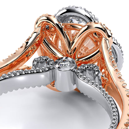 Verragio Couture Collection Rose & White Gold Halo Engagement Ring