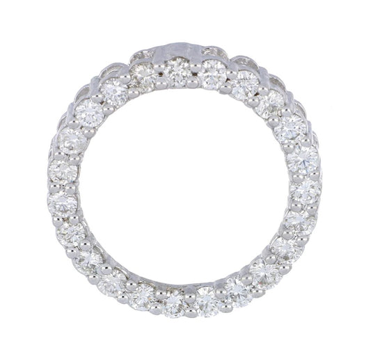White Gold Diamond Circle Pendant - Diamond Pendants