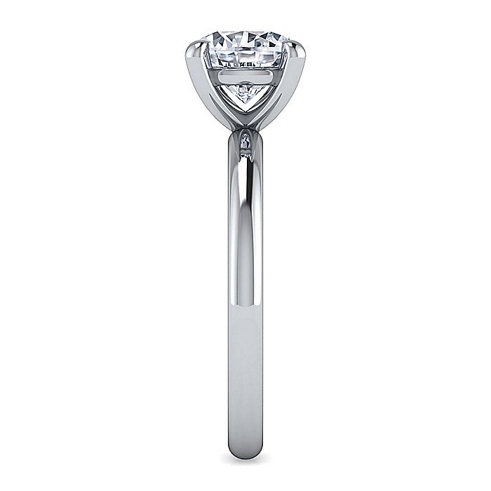 Gabriel & Co. 14 Karat White Gold Round Semi-Mount Engagement Ring