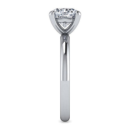 Gabriel & Co. 14 Karat White Gold Round Semi-Mount Engagement Ring