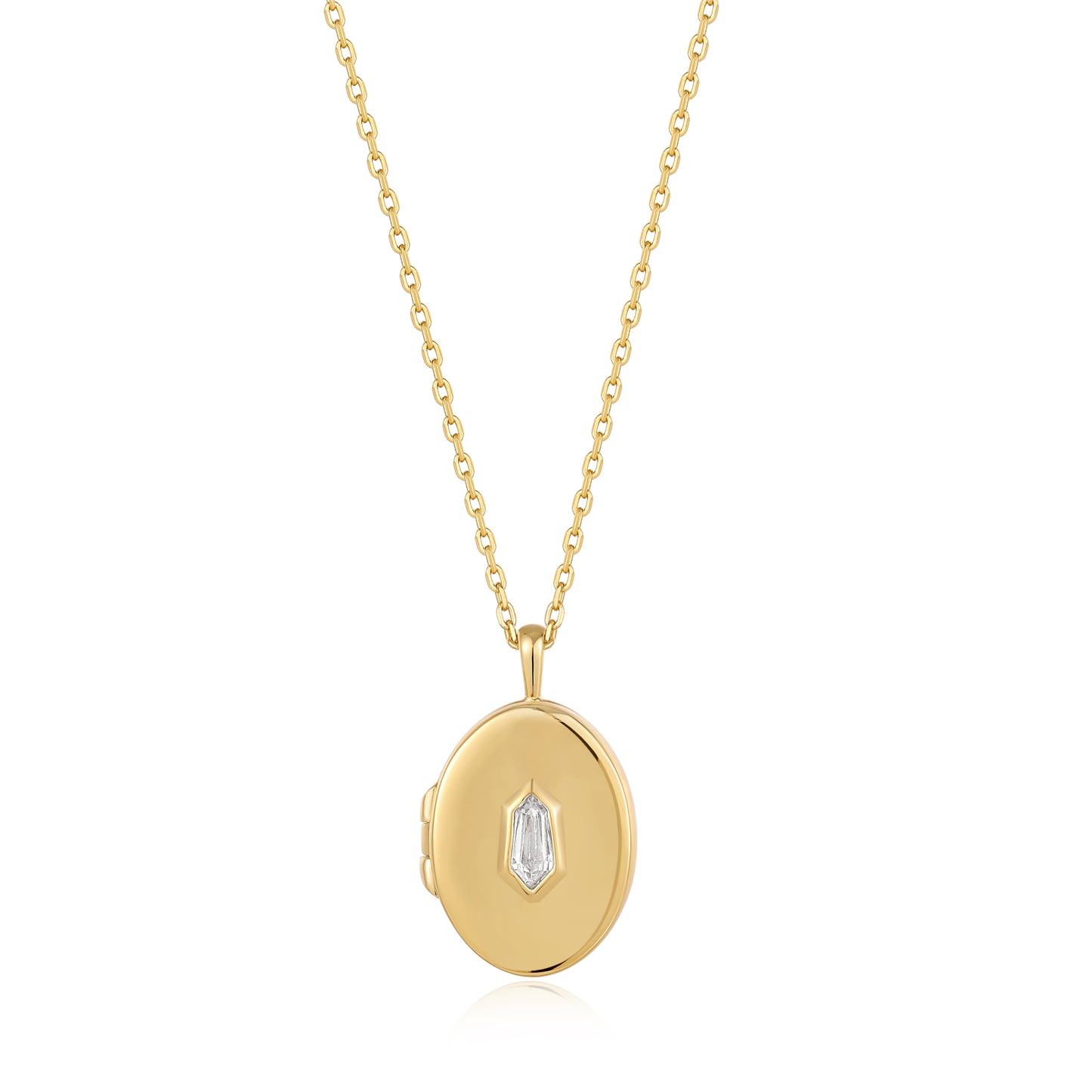 Ania Haie Gold Sparkle Locket Pendant Necklace