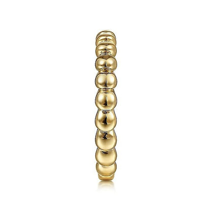 Gabriel & Co. Yellow Gold Bujukan Bead Ring