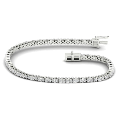 White Gold Laboratory Grown Diamond Tennis Bracelet - Diamond Bracelets