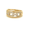 Ladies Yellow Gold Stacked Look Fashion Ring