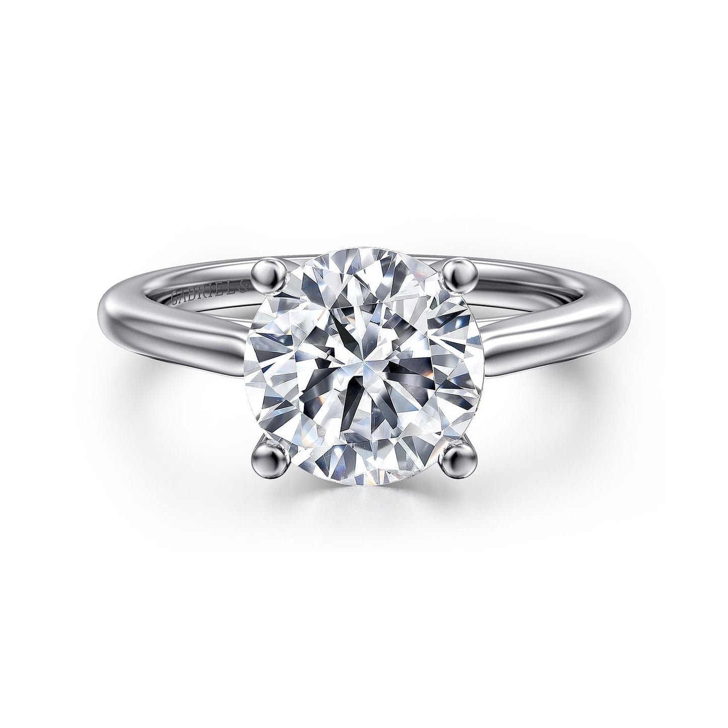Gabriel & Co. Round Semi-Mount Engagement Ring - Diamond Semi-Mount Rings