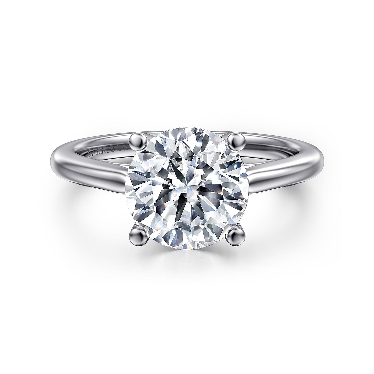 Gabriel & Co. Round Semi-Mount Engagement Ring - Diamond Semi-Mount Rings