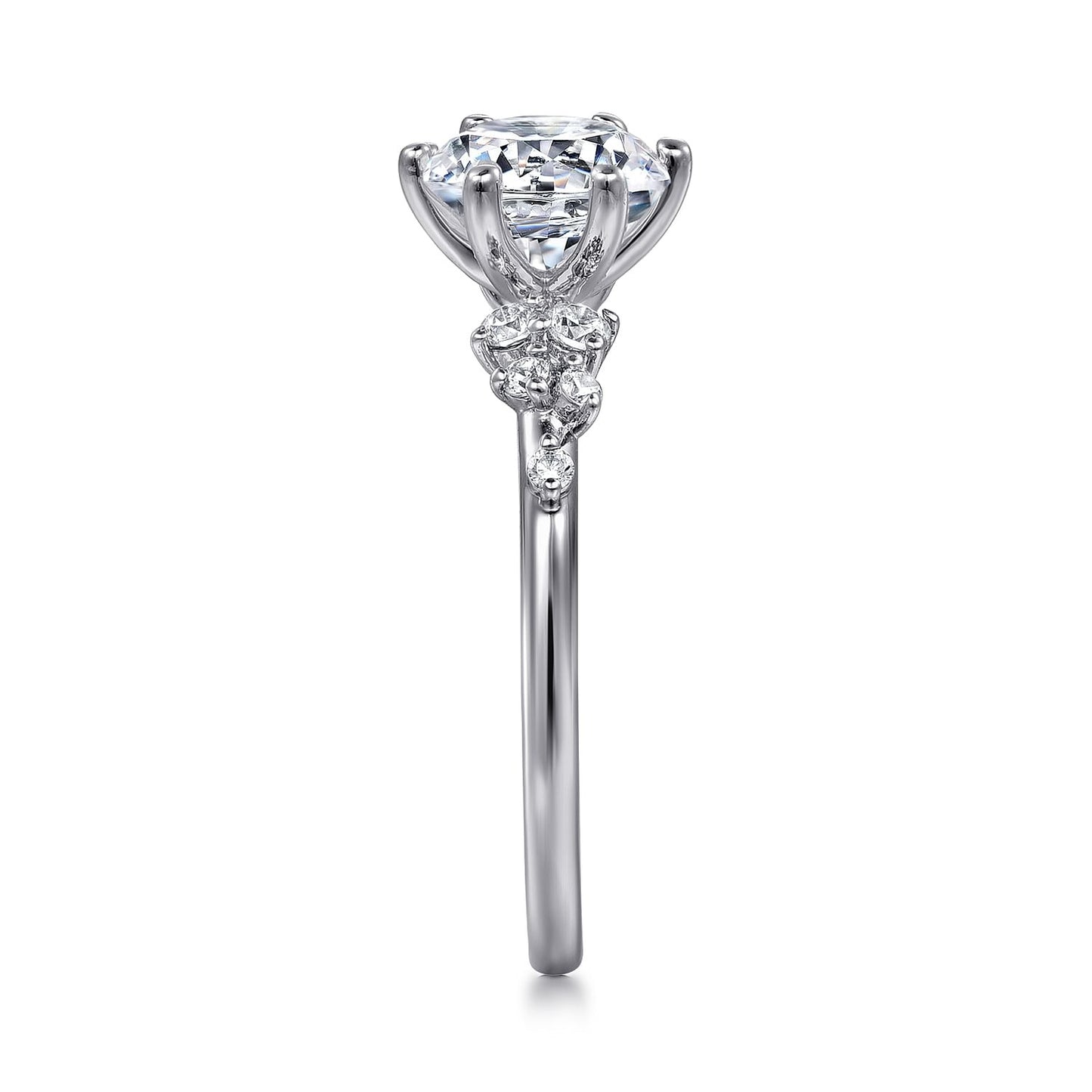 Gabriel & Co. Round Semi-Mount Engagement Ring - Diamond Semi-Mount Rings