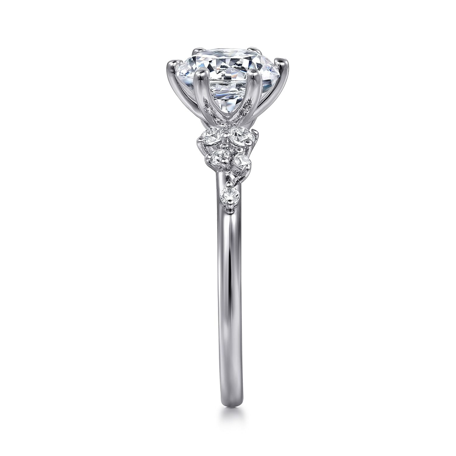 Gabriel & Co. Round Semi-Mount Engagement Ring - Diamond Semi-Mount Rings