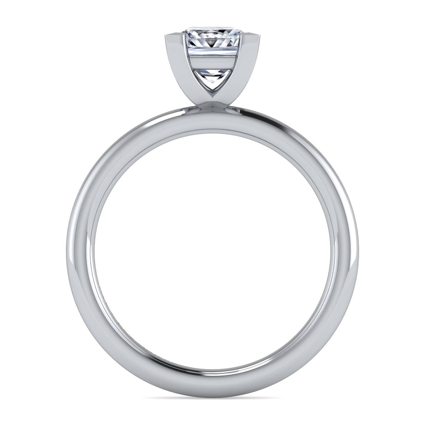Gabriel & Co. Princess Cut Semi-Mount Engagement Ring - Gold Remounts