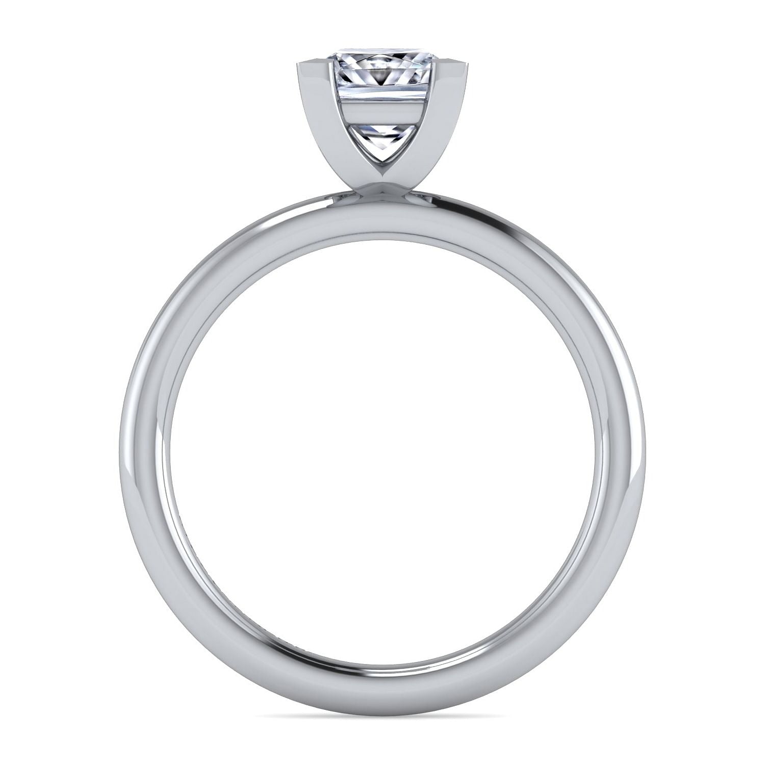 Gabriel & Co. Princess Cut Semi-Mount Engagement Ring - Gold Remounts