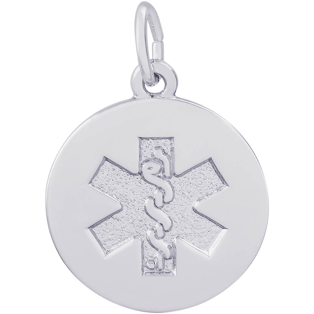 Sterling Silver Medical Symbol Charm