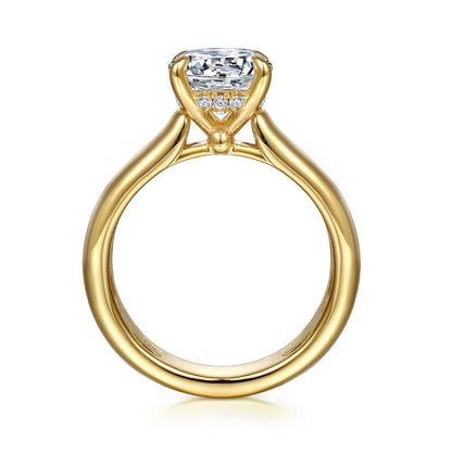 Gabriel & Co. Yellow Gold Semi-Mount Engagement Ring - Diamond Semi-Mount Rings