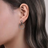Gabriel & Co. Sterling Silver Bujukan Double Round Shape Black Spinel Stud Earrings