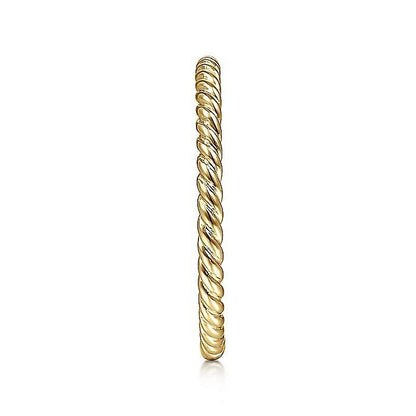 Gabriel & Co. Yellow Gold Twisted Rope Stackable Ring