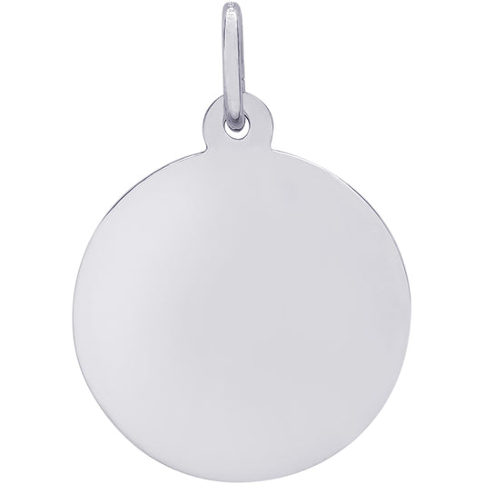 Rembrandt Silver Disc Charm - Silver Charms