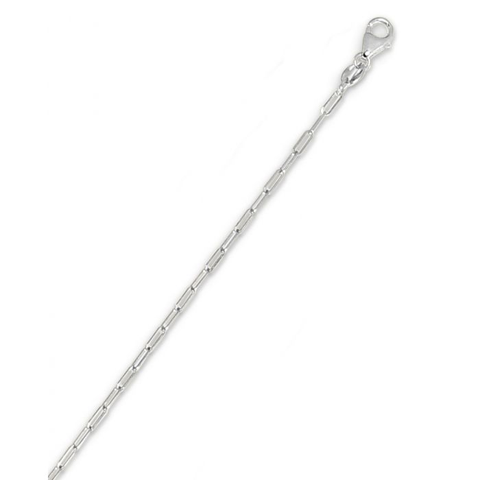 White Gold Paperclip Chain Necklace - Gold Chains