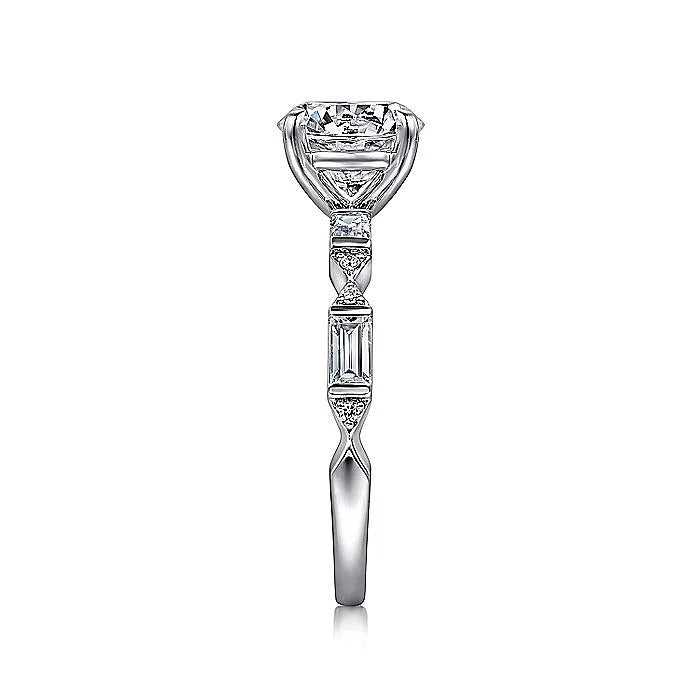 Gabriel & Co. White Gold Semi Mount Engagement Ring - Diamond Semi-Mount Rings