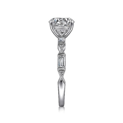 Gabriel & Co. White Gold Semi Mount Engagement Ring - Diamond Semi-Mount Rings