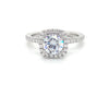 Verragio Tradition Collection White Gold Cushion Halo Semi-Mount Engagement Ring