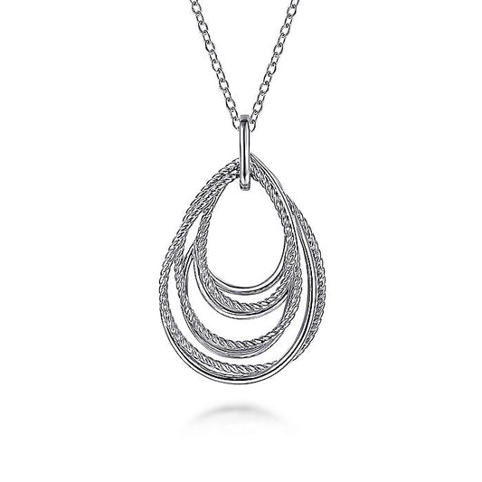 Gabriel & Co Sterling Silver Rope Fashion Pendant Necklace