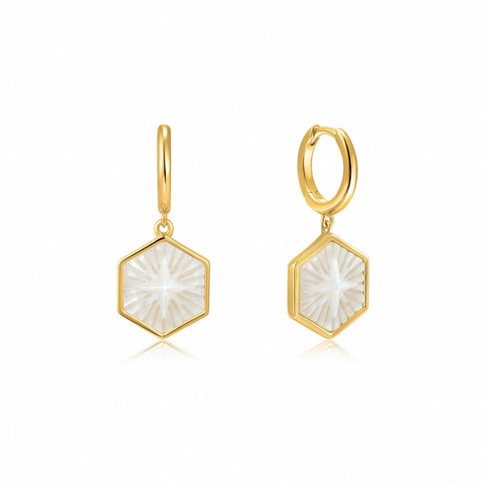Ania Haie Compass Emblem Huggie Hoop Earrings - Silver Earrings