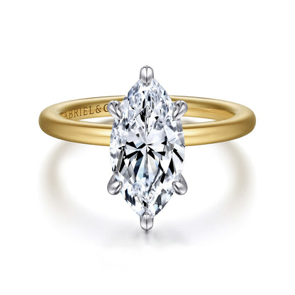 Gabriel & Co. Marquise Semi-Mount Engagement Ring - Diamond Semi-Mount Rings