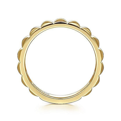 Gabriel & Co. Yellow Gold Pyramid Ring