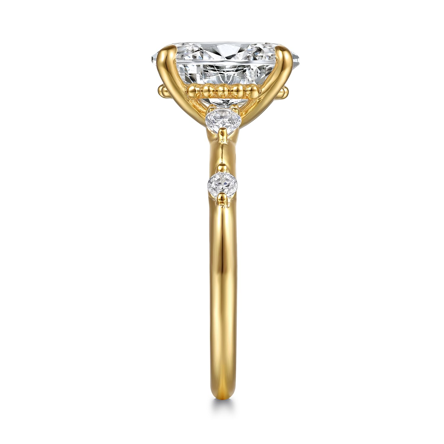 Gabriel & Co. Oval Semi-Mount Engagement Ring - Diamond Semi-Mount Rings