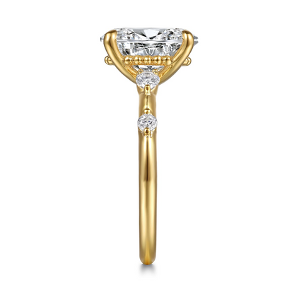 Gabriel & Co. Oval Semi-Mount Engagement Ring - Diamond Semi-Mount Rings