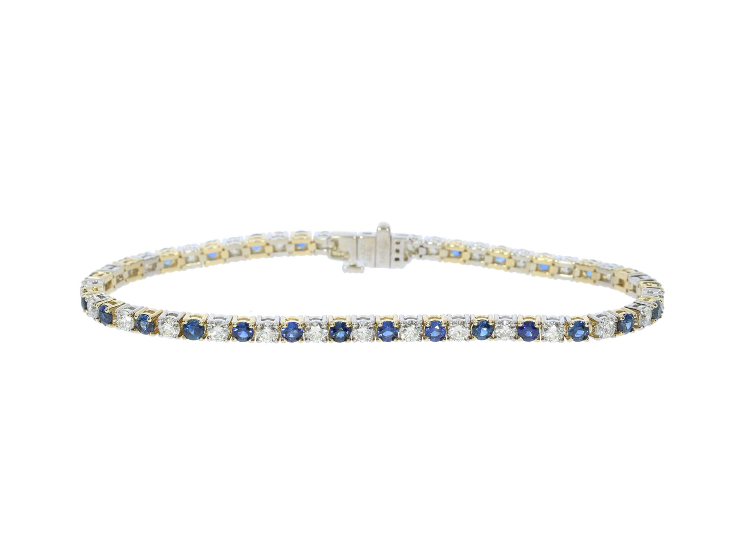 Sapphire and Diamond Tennis Bracelet - Colored Stone Bracelets
