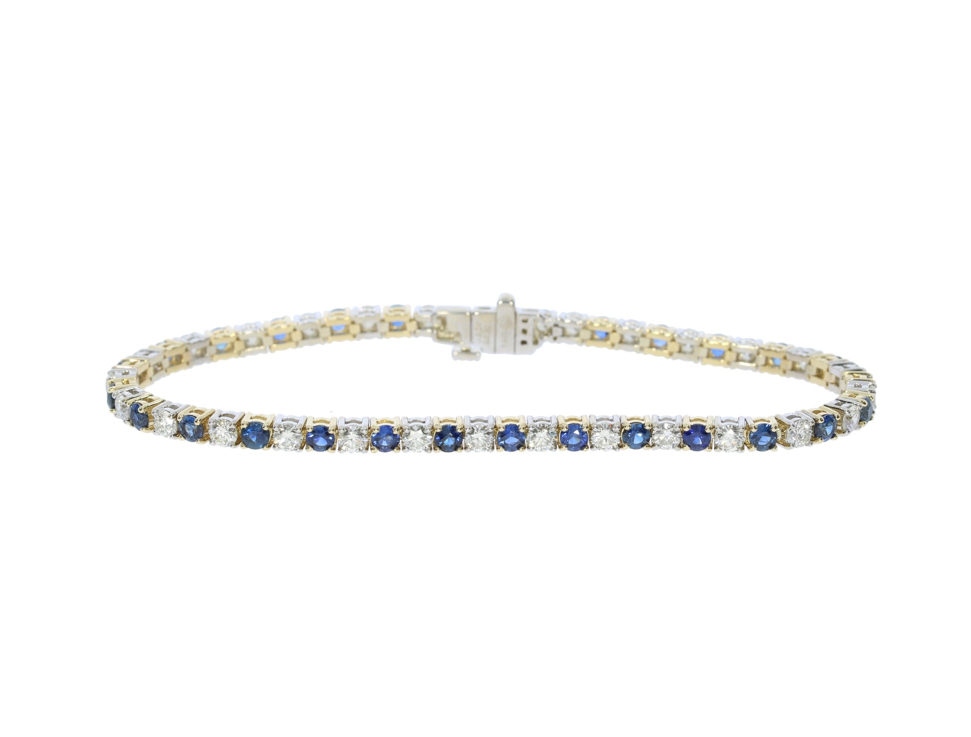Sapphire and Diamond Tennis Bracelet - Colored Stone Bracelets