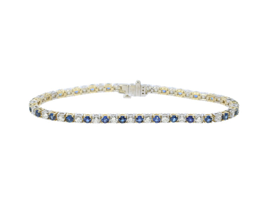 Sapphire and Diamond Tennis Bracelet - Colored Stone Bracelets